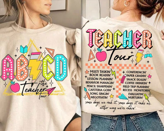 Retro Teacher Png, ABCD Teacher Tour Png - Vartdigitals