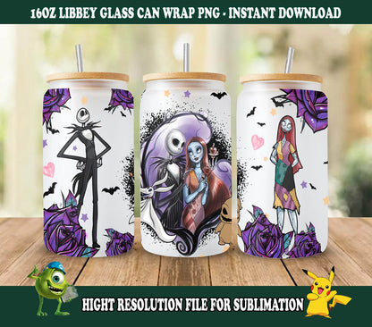 Scary Movie Nightmare Tumbler Wrap, 16oz Can Glass 1 - Vartdigitals