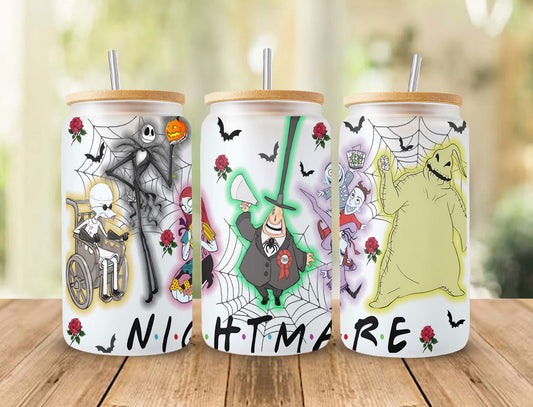 Scary Movie Nightmare Tumbler Wrap, 16oz Can Glass 19 - Vartdigitals