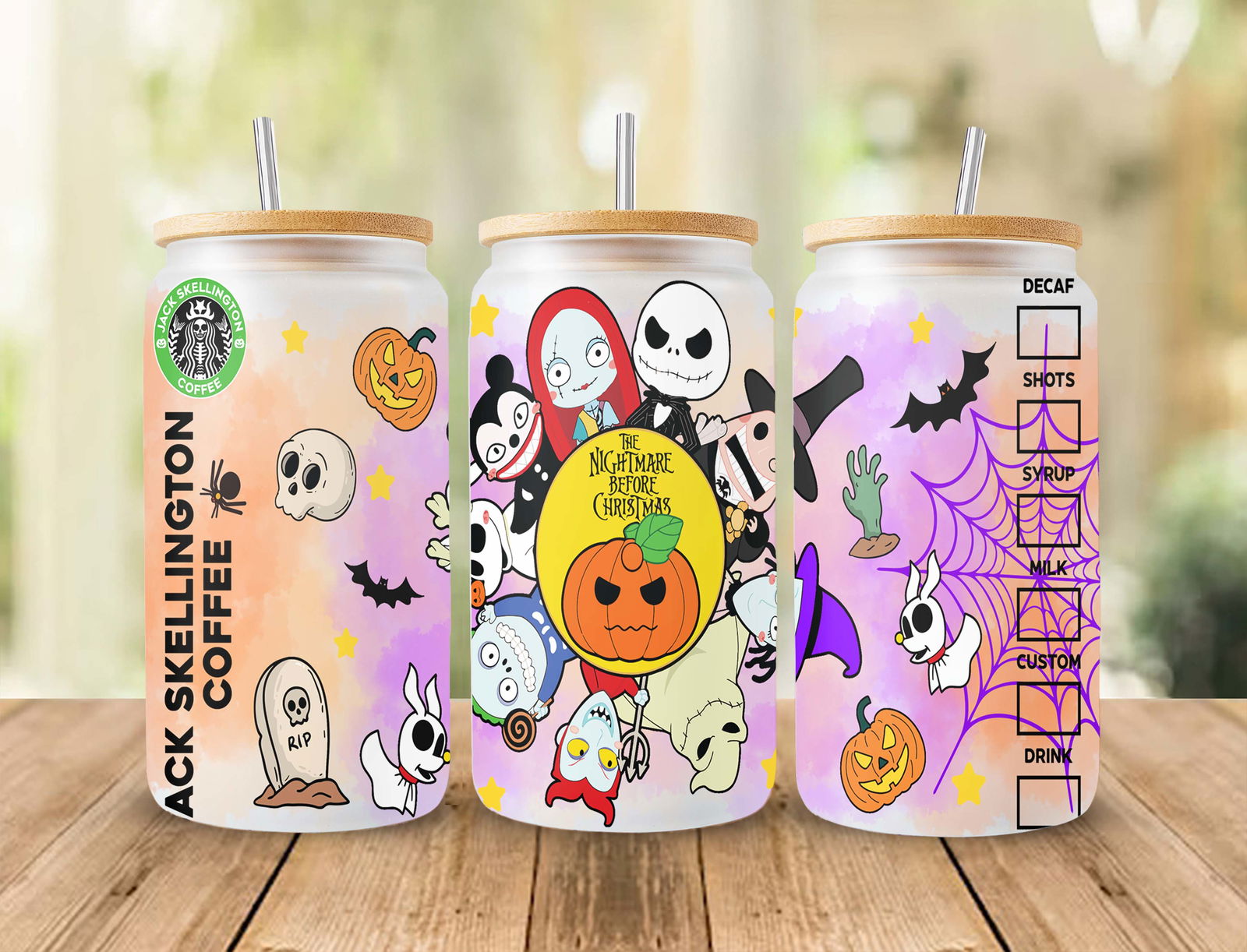 Scary Movie Nightmare Tumbler Wrap, 16oz Can Glass 24 - Vartdigitals