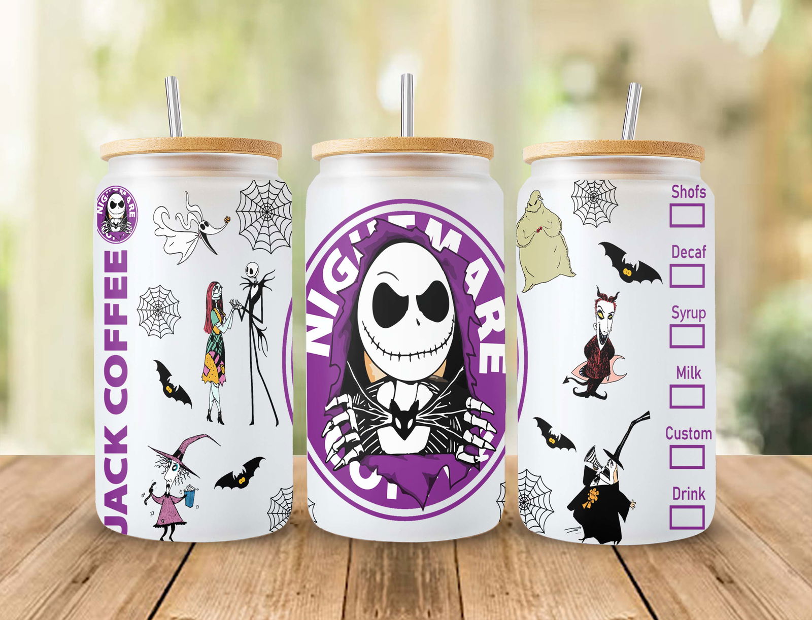 Scary Movie Nightmare Tumbler Wrap, 16oz Can Glass 28 - Vartdigitals