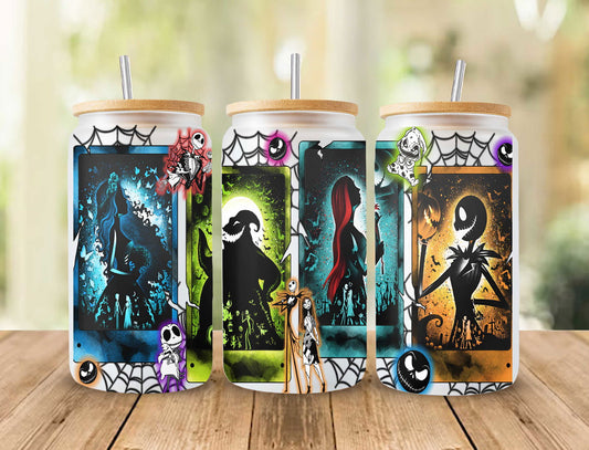 Scary Movie Nightmare Tumbler Wrap, 16oz Can Glass 5 - Vartdigitals