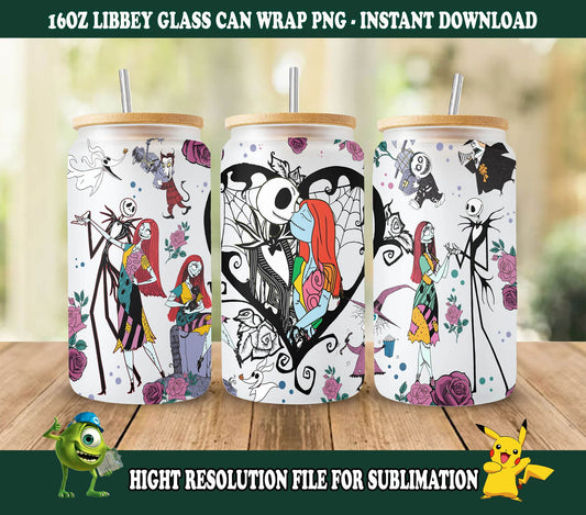 Scary Movie Nightmare Tumbler Wrap, Glass Can 16oz - Vartdigitals