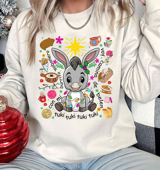 Tuki Donkey Sublimation, Mexican Christmas PNG - Vartdigitals