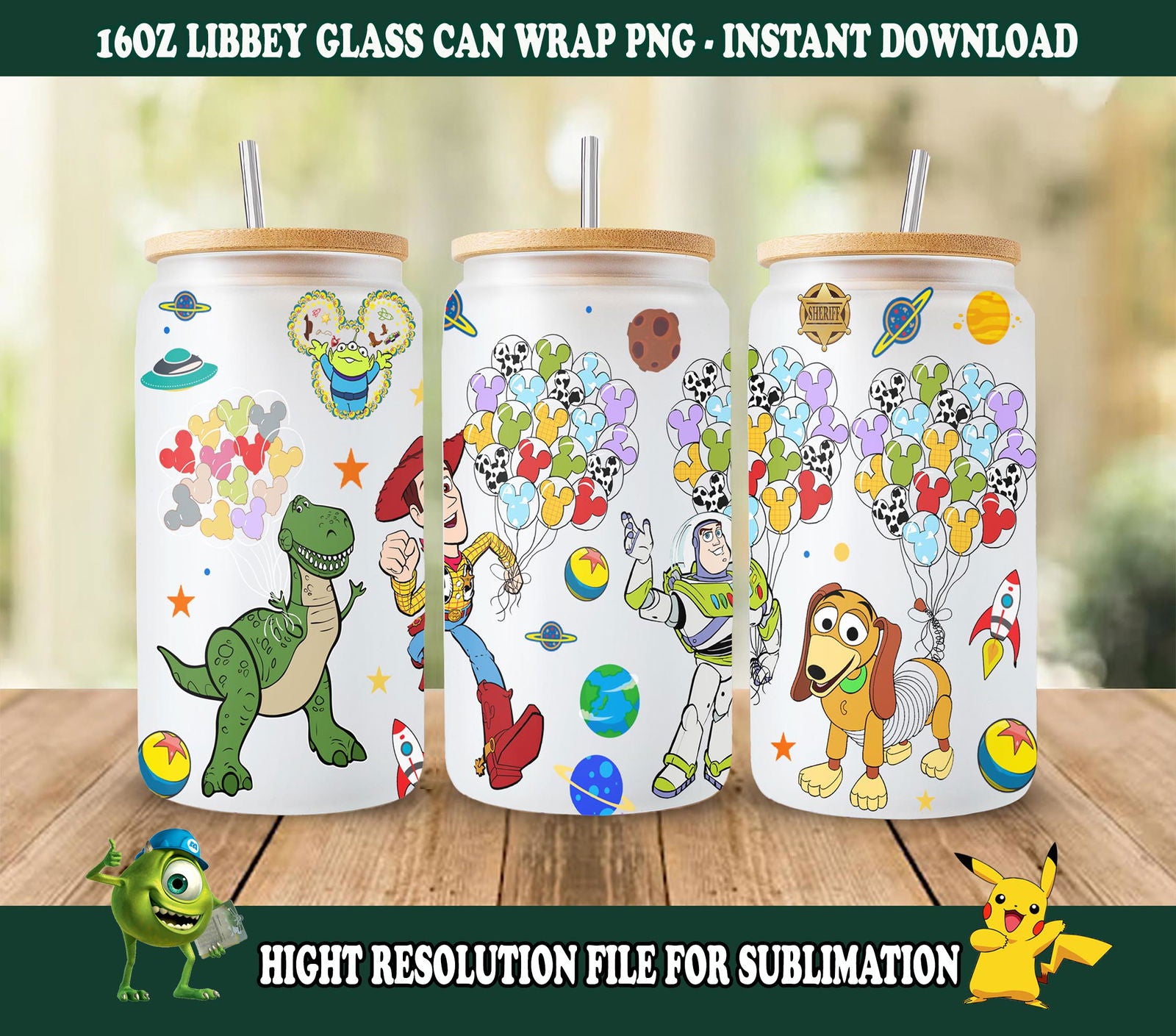 Tumbler Wrap, 16oz Glass Can Wrap, Libbey Can Glass 4 - Vartdigitals