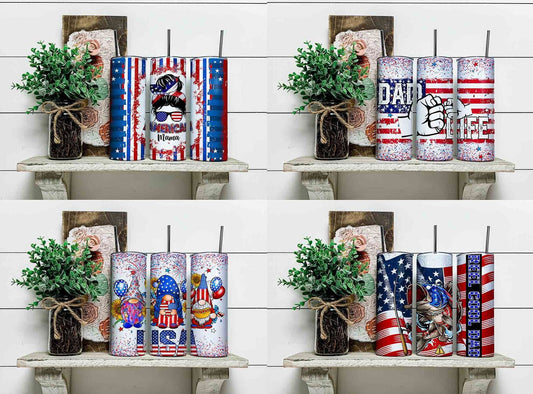 USA American Mama Tumbler Wrap, Mama Sublimation Design - Vartdigitals