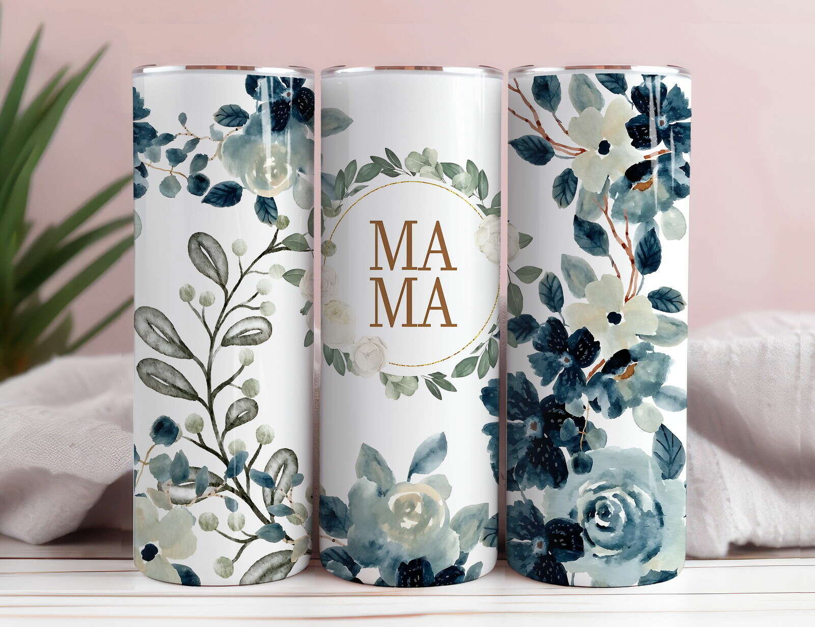 Retro Mama 20oz Skinny Tumbler Wrap, Sublimation Design