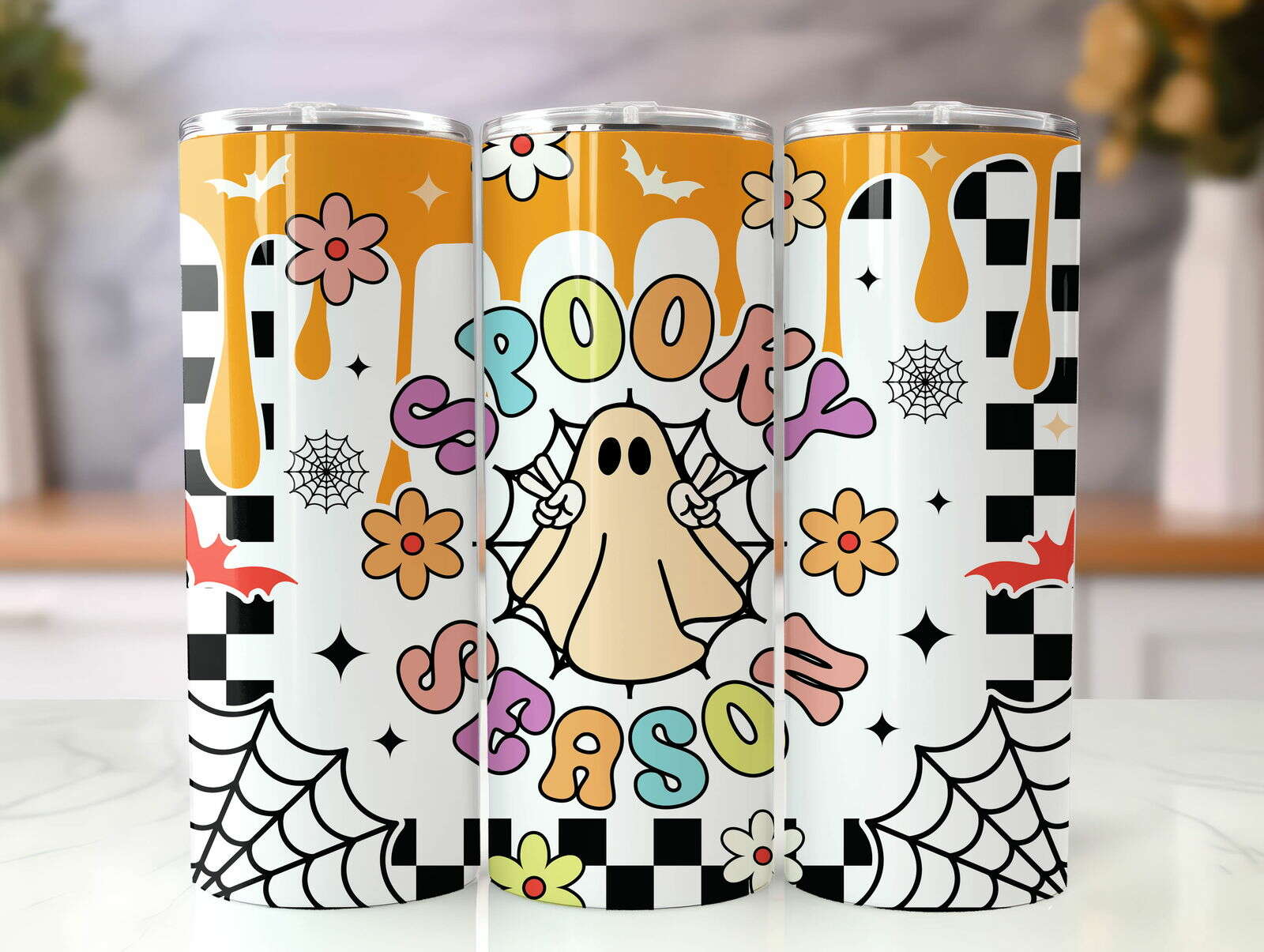 Retro SP Tumbler Wrap Design, 20 oz Skinny Tumbler Sublimation Design