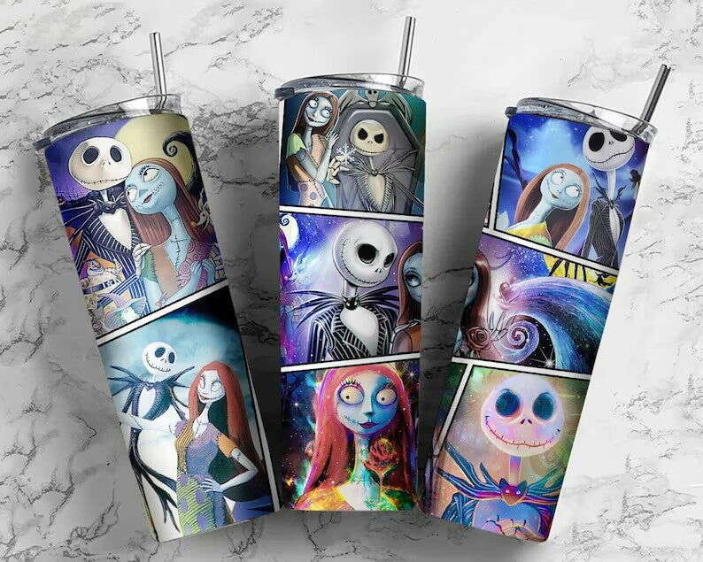 Scary Tumbler Wrap, Halloween Tumbler, JS Full Tumbler Wrap 1