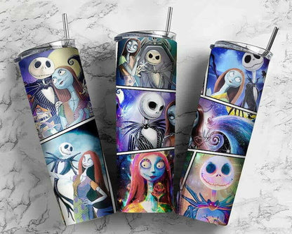 Scary Tumbler Wrap, Halloween Tumbler, JS Full Tumbler Wrap 1