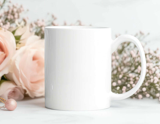 Spring Floral Mug Mockup - 11 oz