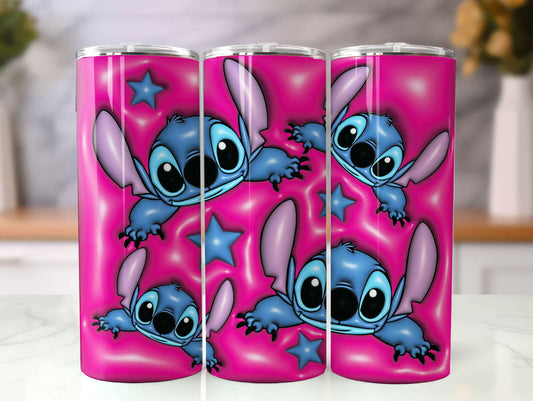 ST 3D Inflated Tumbler, Inflated 3D Stitch Tumbler Wrap 3