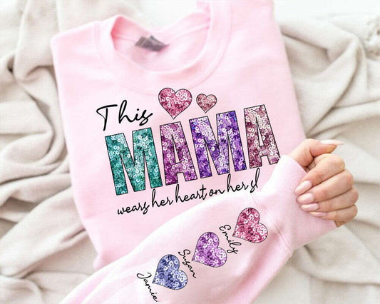 This MAMA Wear her Heart PNG