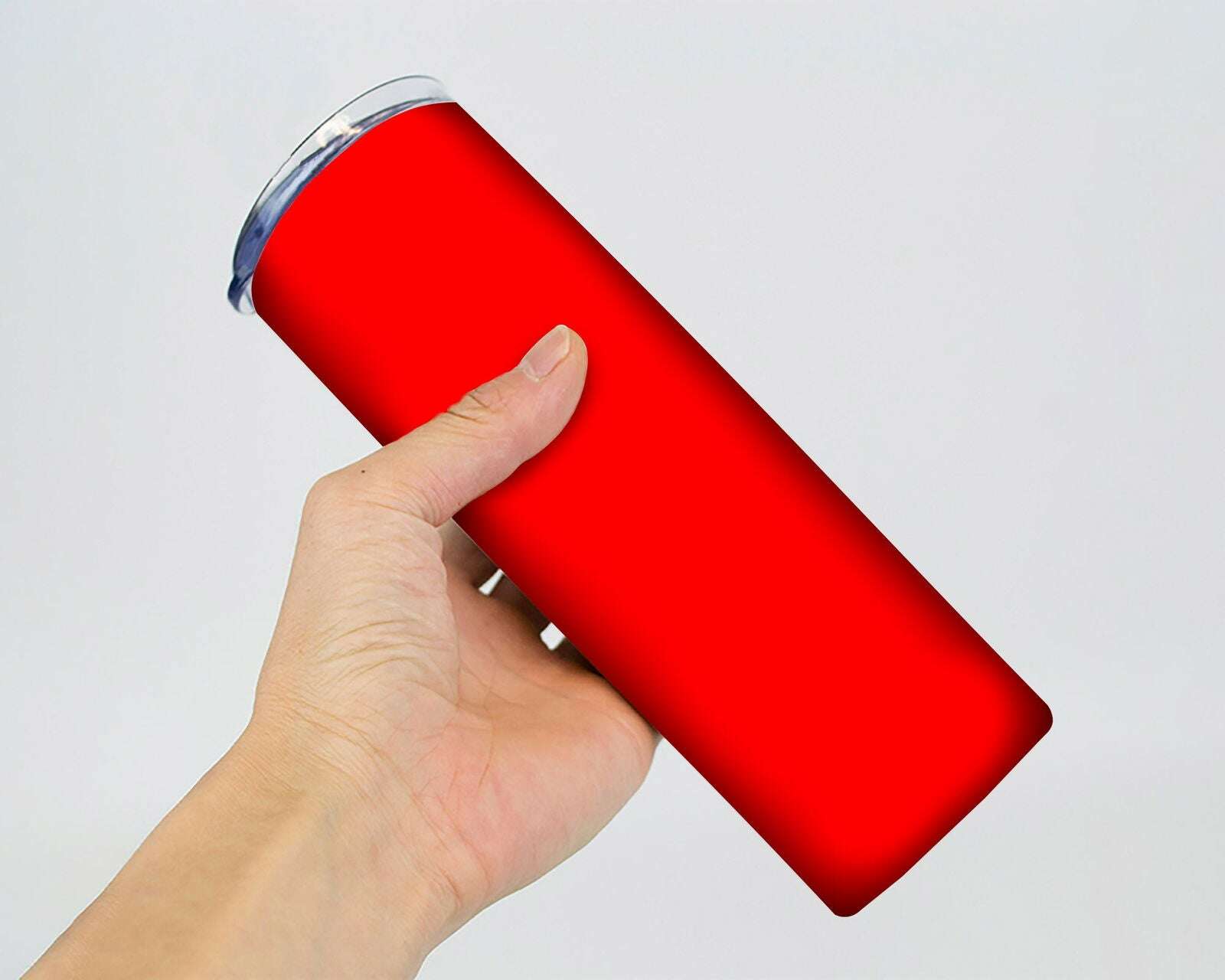 Tumbler Hand Holding Mockup - 20oz Skinny - Full Wrap Mock Up