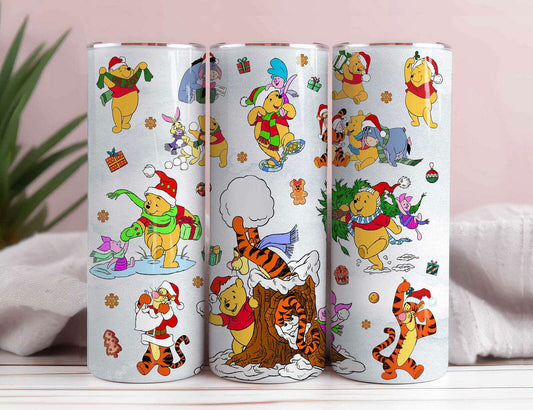 WP 20oz Skinny Tumbler Sublimation Christmas Designs